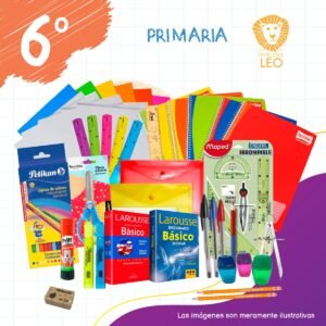 Papelería y útiles escolares de 6° grado – Primaria
