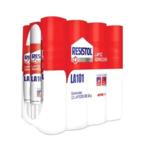 LAPIZ ADHESIVO RESISTOL 10GRS CON 12 PZAS.