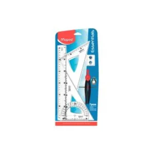 JUEGO GEOMETRICO ESSENTIAL + COMPAS PLASTICO 8GG232