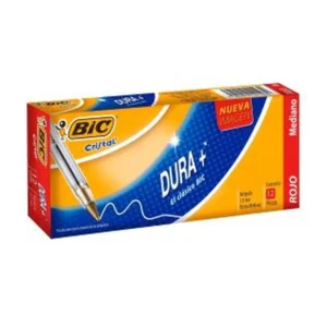 BOLIGRAFO BIC PM DURA MAS ROJO CON 12 PZAS.
