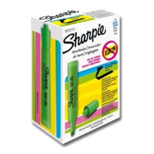 MARCATEXTOS SHARPIE VERDE CON 12 PZAS.