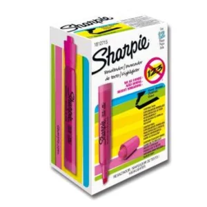 MARCATEXTOS SHARPIE ROSA CON 12 PZAS.