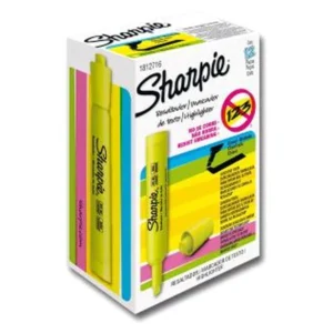 MARCATEXTOS SHARPIE AMARILLO CON 12 PZAS.