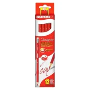 LAPIZ CHECADOR KORES TRIANGULAR ROJO C/12