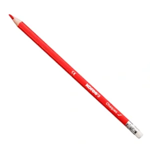 LAPIZ CHECADOR KORES TRIANGULAR ROJO POR PIEZA
