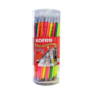LAPIZ DE GRAFITO KORES NO. HB TRIANGULAR C/72 NEON