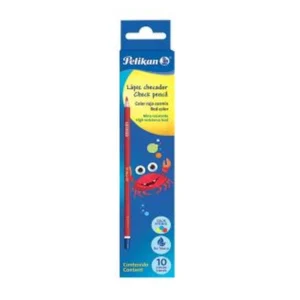 LAPIZ CHECADOR ROJO PELIKAN CARMIN C/10